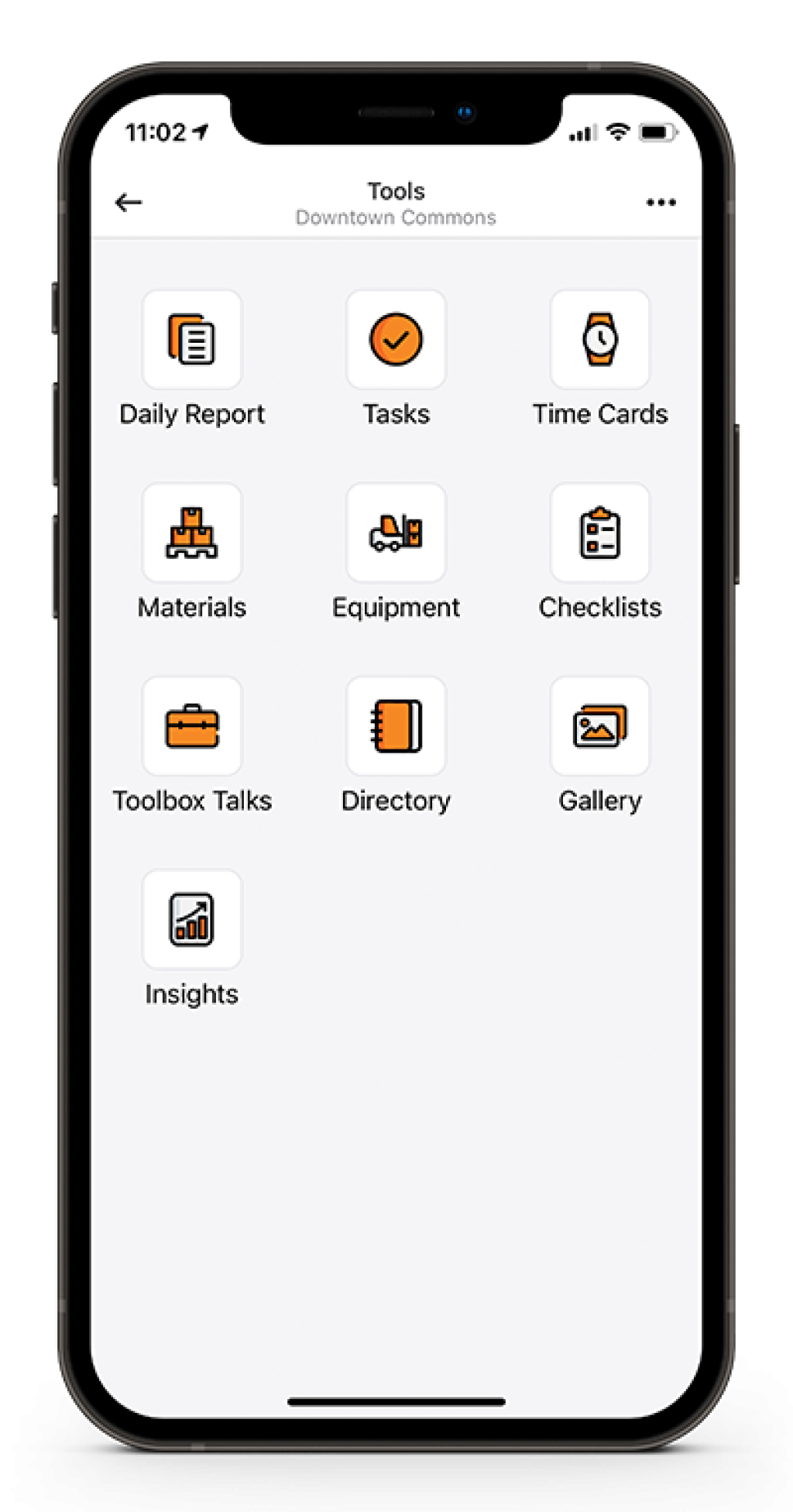 Raken home screen on mobile app.