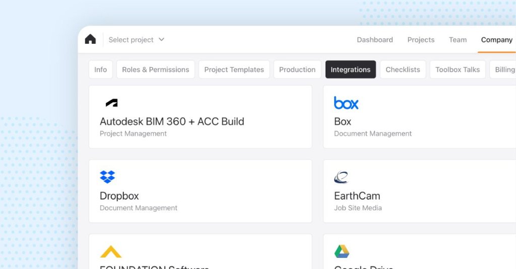Raken accounting integrations.
