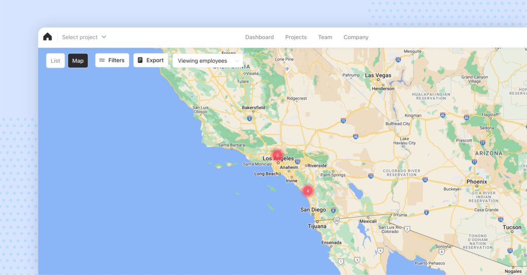 Raken construction labor map.